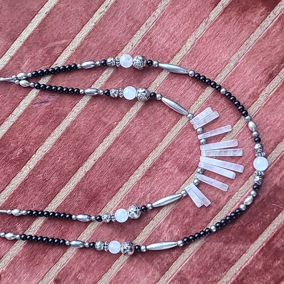 Vintage Jewelry - Sterling & Gemstone Statement Necklace